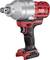 Cordless drill in red and black, showing handle and motor. Ideal for home and workshop tasks.