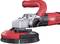 Red flex electric power tool with brush attachment, suitable for polishing and grinding surfaces.