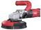 Red angle polisher by FLEX, model L 1506 VR, with grey head and black brush ring. Suitable for surface treatment.