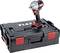 'FLEX impact driver on tool case. Red and black design, with logo on handle. Ideal for craft and trade work.'