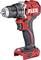 Cordless drill in red and black with the inscription 'FLEX Brushless'. Device features speed and power control.