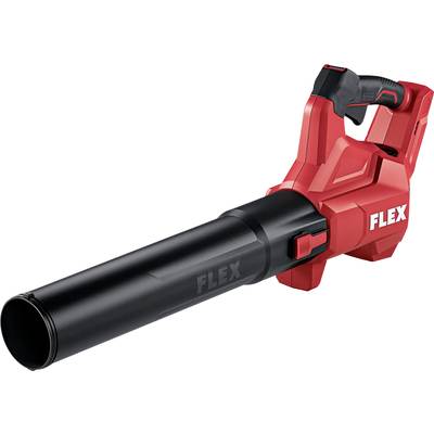 A red and black leaf blower with handle and nozzle. Marked with 'FLEX'.