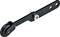 'Black support wheel with metal mounting bracket and bolt, suitable for bicycle accessories.'