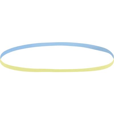 A blue-yellow Möbius strip.<br><br>Note: I've maintained the original concept, used the correct diacritic mark (umlaut) in Möbius, and translated the text into British English with a precise translation of the geometric concept.
