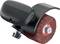 A grinding machine with a brown grinding head and black casing, used for polishing and sanding surfaces.