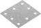 Grey sandpaper with eight symmetrically distributed holes for use with sanding machines.