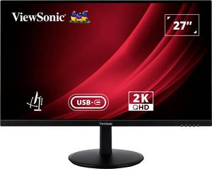 Viewsonic VG2709-2K-MHDU-2 LED  EEC F (A - G) 68.6 cm (27 inch) 2560 x 1440 p 16:9 4 ms HDMI™, DisplayPort, Audio stereo (3.5 mm jack), USB A (USB 3.1 1st gen), USB C® IPS LED