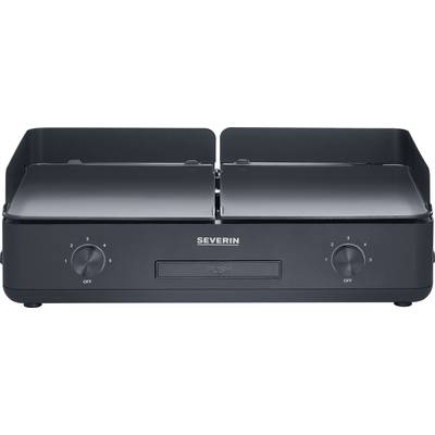 'Sandwich maker with metal plate at the front, two temperature controls and opening mechanism; suitable for sandwiches or paninis.'