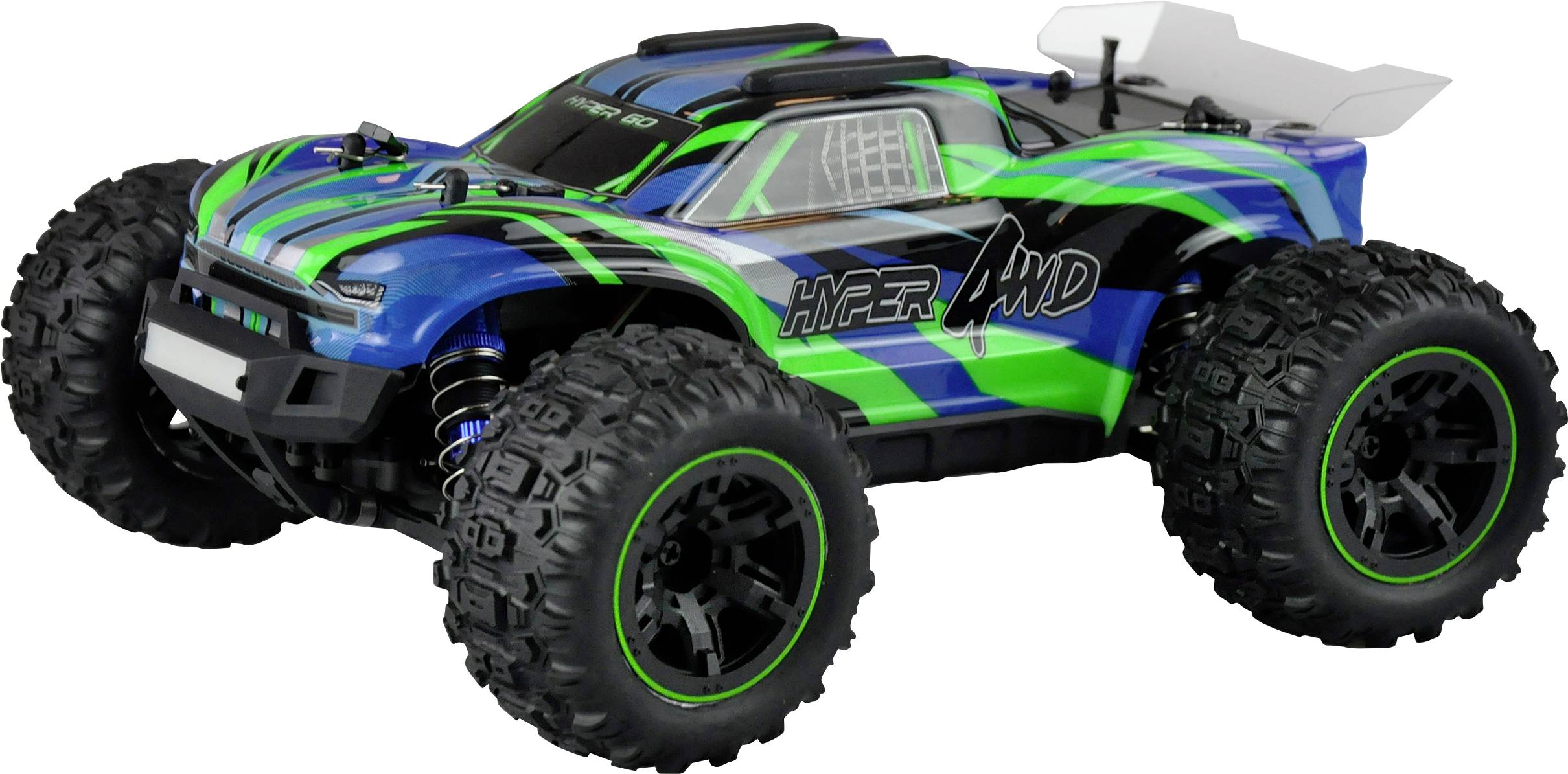 Amewi Hyper GO Basic Blue, Green Brushed 1:16 RC model car Electric Truggy 4WD RtR 2,4 GHz