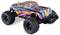 A colourful 4WD off-road toy car with large tyres and a multi-coloured design, suitable for rough terrain.