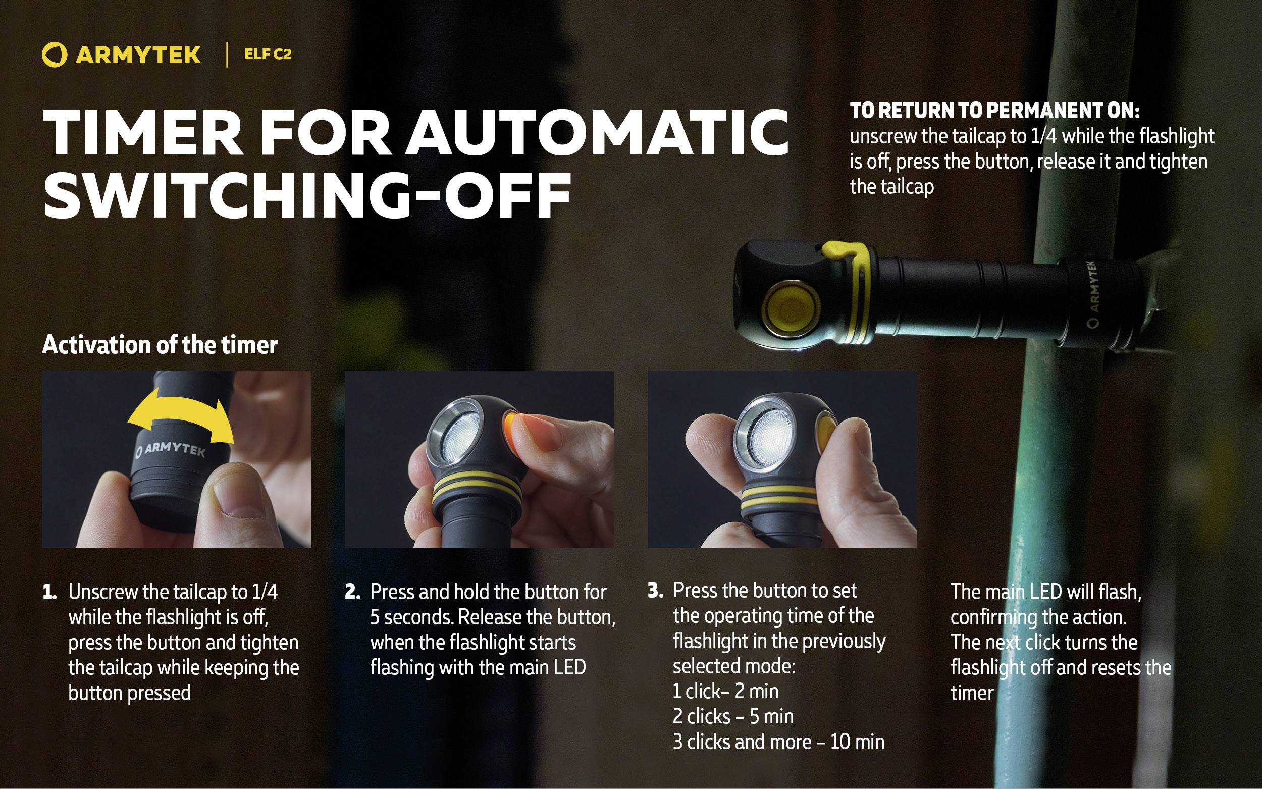ArmyTek Elf C1 neutralweiß LED (monochrome) Torch rechargeable 1100 lm 65 g-33