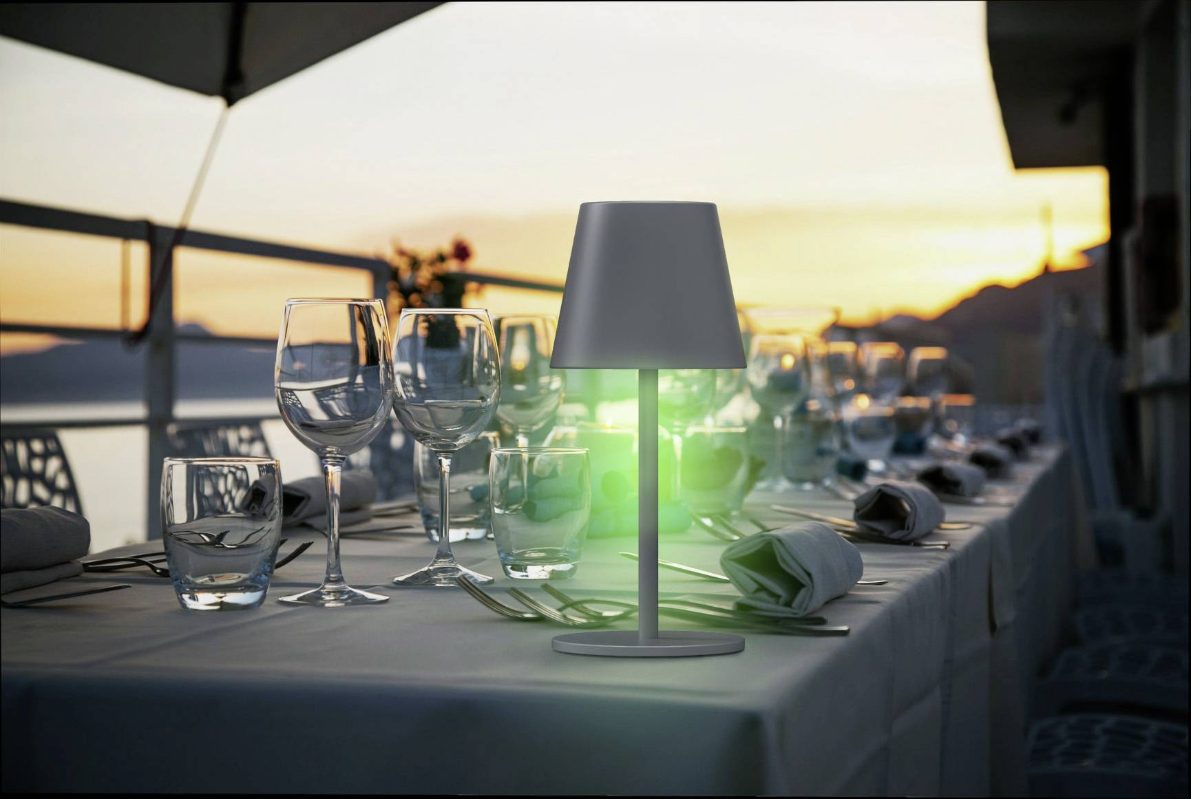 m-e modern-electronics LUNA-80 W 41434 Battery-powered desk light LED (monochrome) Built-in LED 3 W White-3