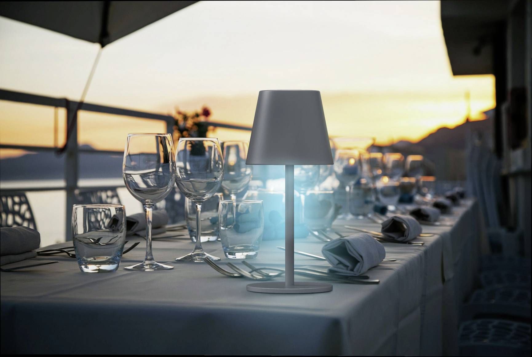 m-e modern-electronics LUNA-80 W 41434 Battery-powered desk light LED (monochrome) Built-in LED 3 W White-5