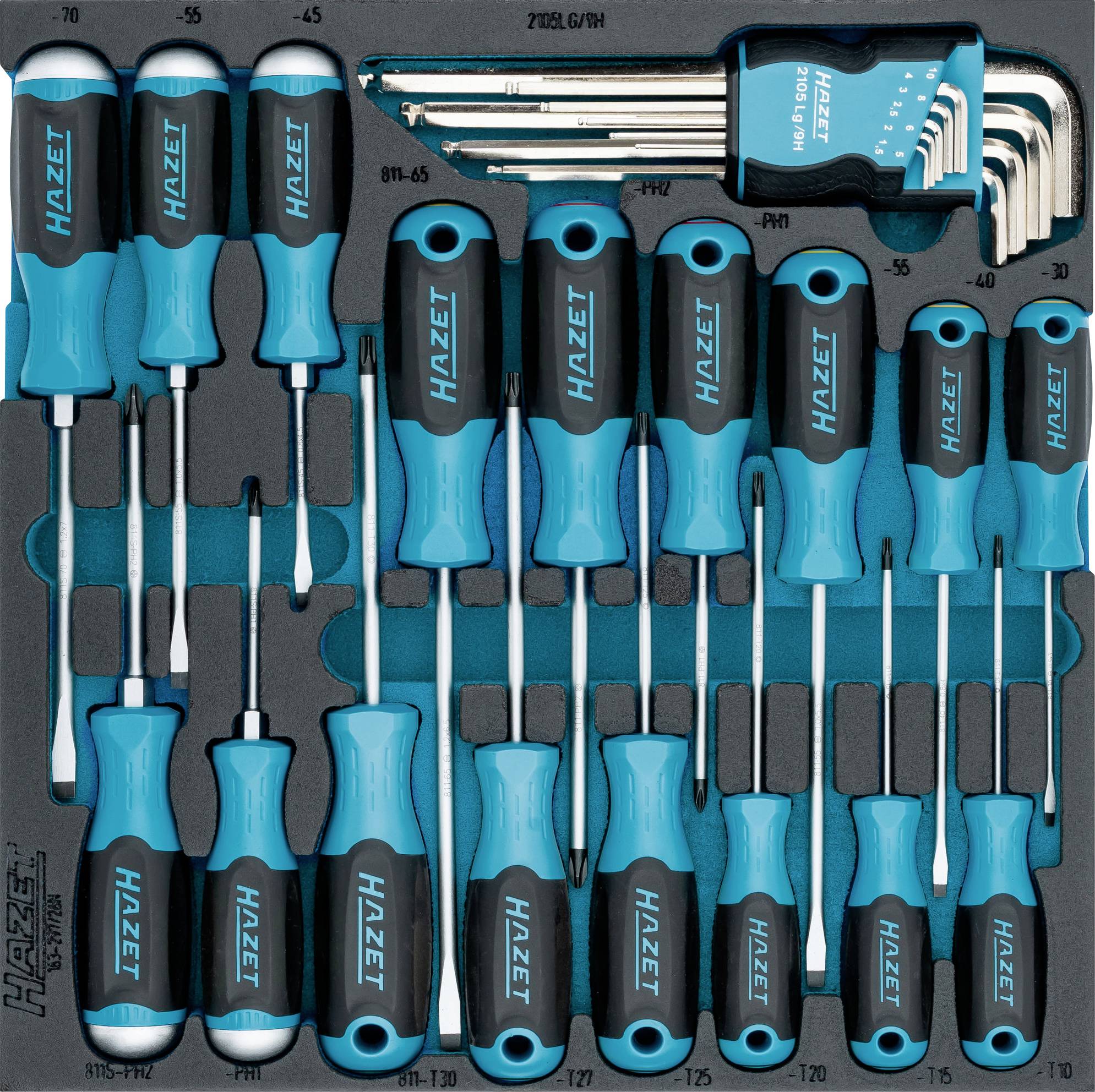 Hazet Workshop Screwdriver set 26-piece Slot, Phillips, Star socket