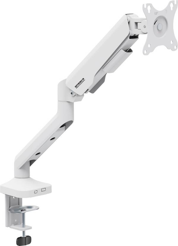 <br> SpeaKa Professional<br> SP-MM-1030<br> <br> Monitor desk mount<br> 1 Display(s)<br> 43,2 cm (17") - 101,6 cm (40")<br> White<br> Height-adjustable, Tiltable, Swivelling<br>