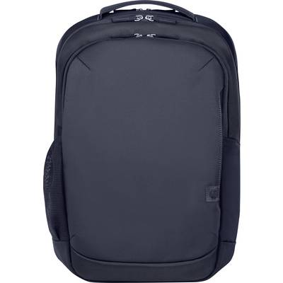 A black rucksack with a simple design, two zips at the top and a side mesh pocket.