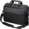 Black laptop bag with carry handle, removable shoulder strap and front zip pocket. Perfect for on the go.