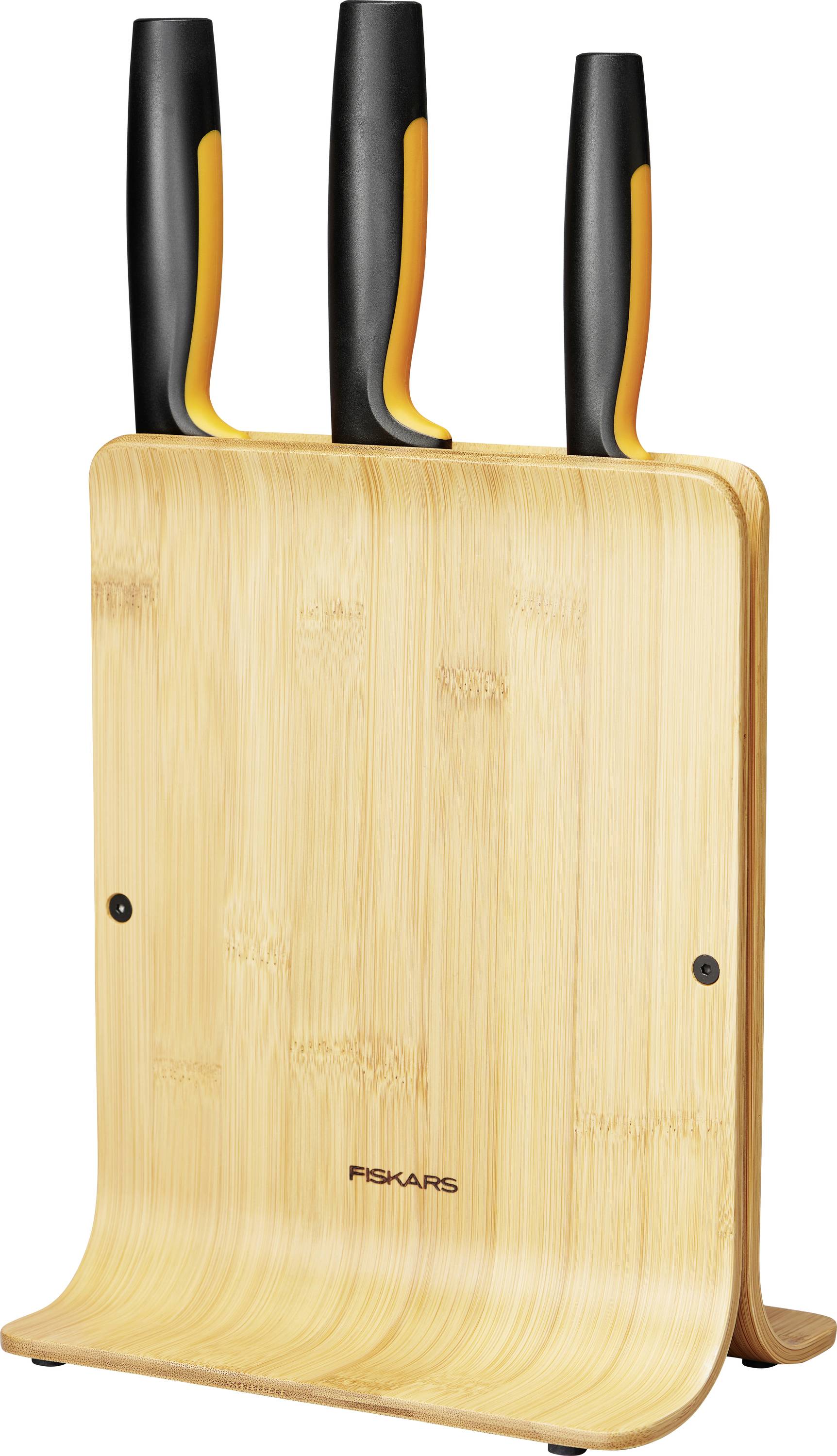 Fiskars 1057553 Functional form knife block with 3 knives, bamboo