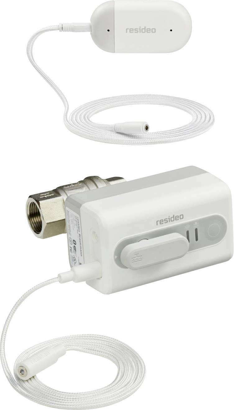 Honeywell VWS01Y025E Wireless water leak detector app-controlled, incl. external sensor battery-powered, mains-powered