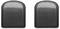 Two identical black, rounded rectangles side by side on a white background.