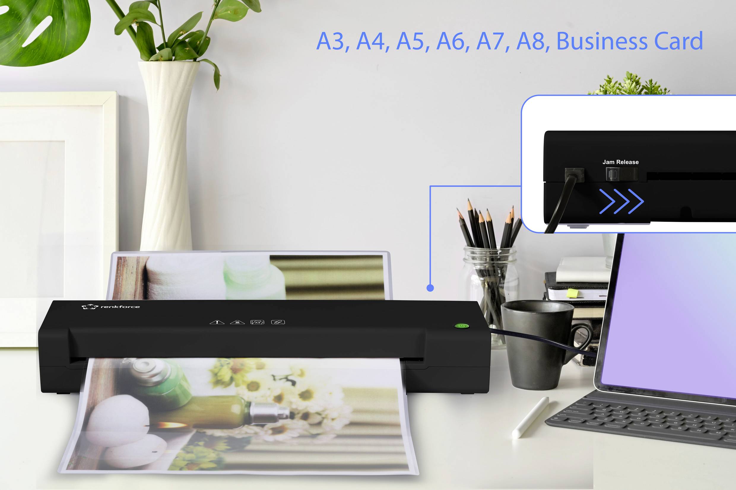 Renkforce Laminator RF-LM-STL303 RF-6697032 A3, A4, Business cards-6