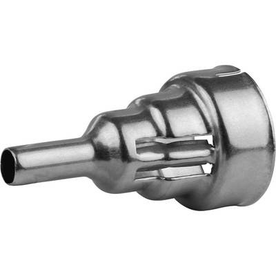 A metallic soldering tip for a soldering station, cylindrically shaped with a conical point, against a white background.