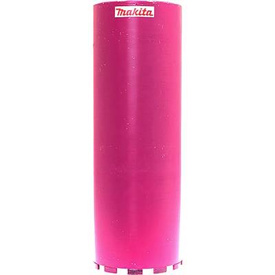 Red cylindrical drill with 'Makita' logo on top, suitable for professional construction and drilling applications.