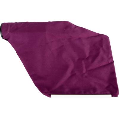 Burgundy-red fabric draped on a flat surface. The material has a smooth texture and lies loosely.