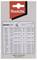 Table of chainsaw blade specifications including part numbers, chain pitches, gauge thicknesses, and file sizes. Makita branding.