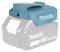 A Makita 18V LXT lithium-ion battery pack with a teal top and brand logo, designed for cordless power tools.