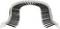 'A strip with black screws, uniformly arranged and ready for use with an automated screwing device.'