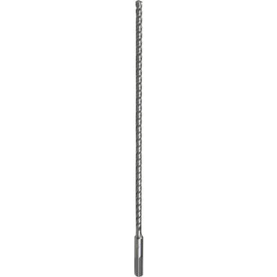 Screw with thread, silver-coloured, standing upright.