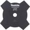 Black cutting blade by Makita, model D-66008, diameter 230 mm. Markings indicate rotation direction, max. 13,000 rpm.