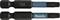 Two black Torx bits size T25 with blue marking and the 'Makita' inscription.