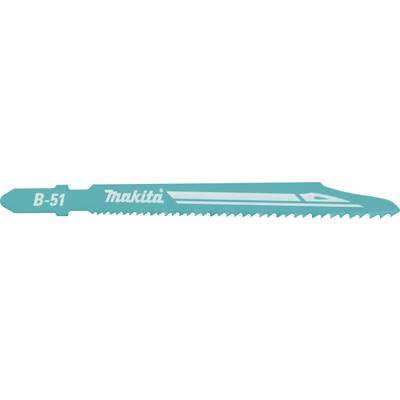 Jigsaw blade inscribed with 'Makita B-51', suitable for woodcutting tasks.