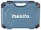 A blue tool case with a handle, featuring the white 'Makita' logo prominently on the front.