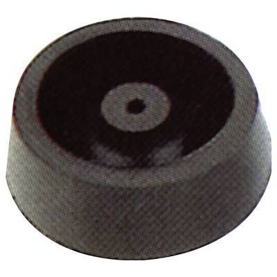 A small, round magnet with a metal casing and a dark centre, suitable for attaching to magnetic surfaces.