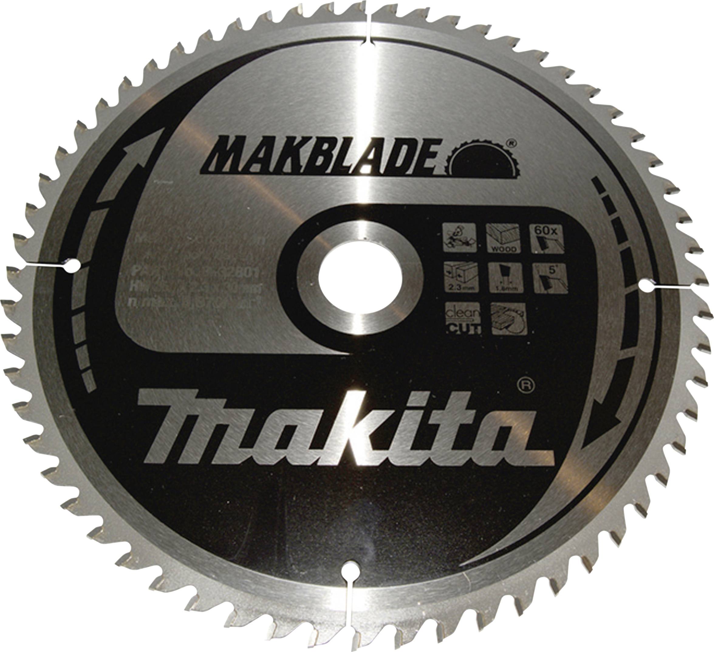 Makita B-32801 B-32801 Circular saw blade 260 x 30 x 1.8 mm Number of cogs: 60 1 pc(s)