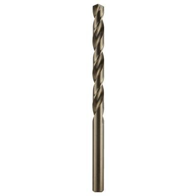 A spiral fluted mill with a brown coating, used in metalworking for milling material.