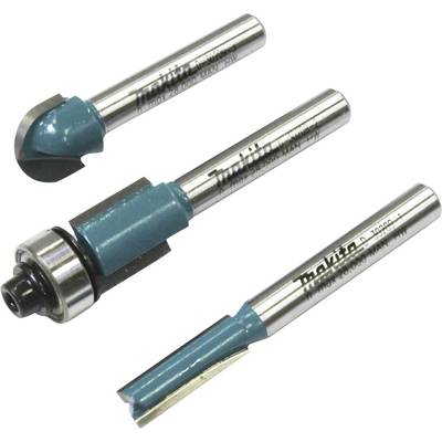 Three different milling drill bits with steel bodies and blue cutting surfaces in various sizes and shapes.