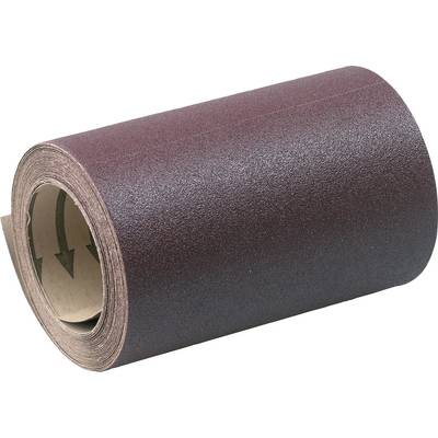 A roll of sandpaper in dark brown, tightly rolled and ready for use, suitable for DIY tasks.