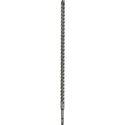 A metallic drill bit with helical threads, used for cutting threads into holes.