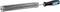 Metal file with a black and blue handle, suitable for woodworking and sharpening chains.