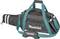 A black Makita tool bag with turquoise straps and white logo, suitable for transporting power tools.