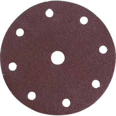 Grinding wheel with a central hole and multiple additional holes for grinding machine, used for surface treatment.
