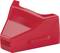 Red LEGO brick in an angled and bevelled shape, typically used as a roof element in construction sets.