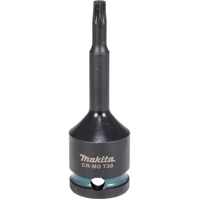 A black screwdriver bit with 'Makita CR-MO T30' inscription, suitable for tasks requiring the specific Torx size T30.