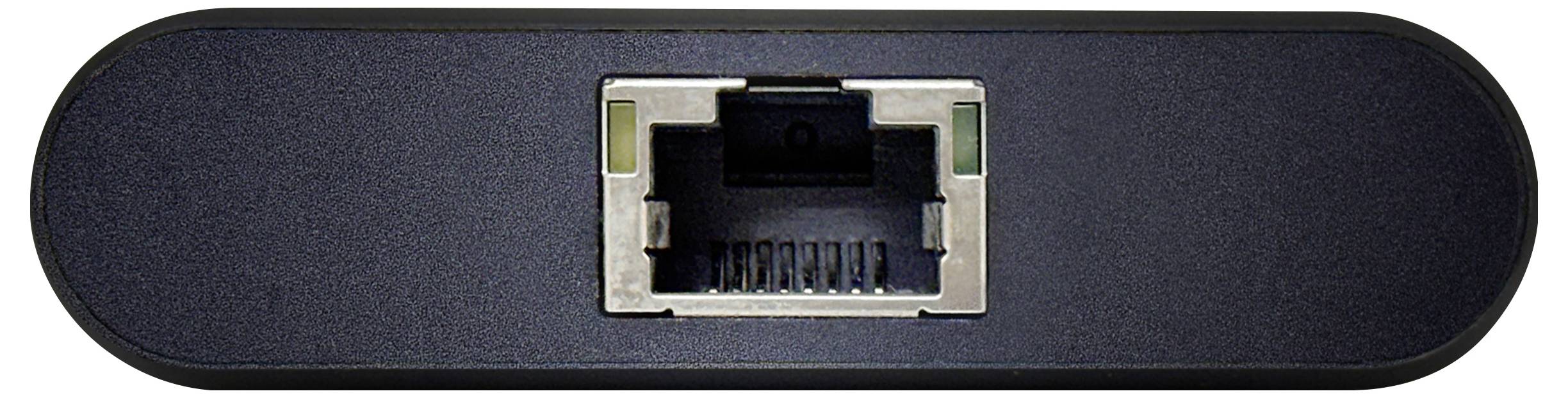 A black network socket or Ethernet port on a device, ready for connecting an Ethernet cable.