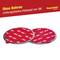 'No Drilling: High-Performance Adhesive Pad by 3M.' Two red, round adhesive pads with the 3M logo on a white background.