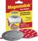 Packaging for a smoke detector mounting kit by Magnetolink. Shows a hand holding a smoke detector and 3M adhesive pads.